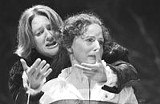 KEN HUTH - A boy and his mother: Kelli Fox and Carolyn Swift in Hamlet.