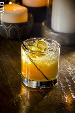 A Bukowski cocktail uses whiskey, chartreuse, Fernet Branca, and Tobacco syrup - PHOTO BY MARK CHAMBERLIN