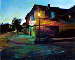 A painting by Darren Brennessel of the corner of Winton Road and Heather Street. - PHOTO PROVIDED
