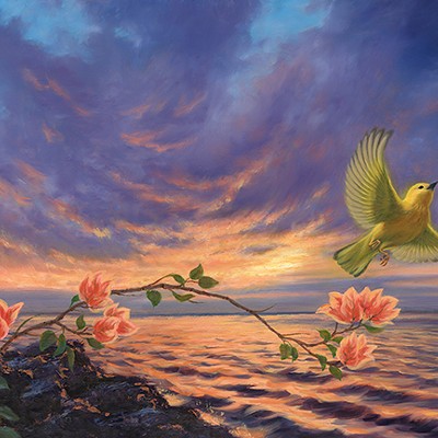 Painting by Nancy Lane, from the book 'A Warbler's Journey"