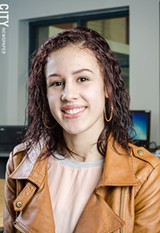 PHOTO BY MARK CHAMBERLIN - Adalis Santiago says that most students at West Irondequoit High School don't know that she's part of the Urban-Suburban program.