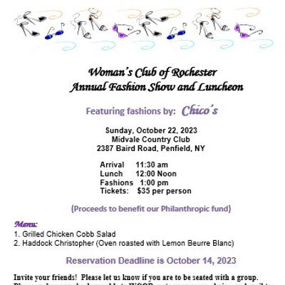 Annual Fashion Show - Woman's Club of Rochester