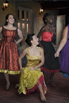 Ariana Rivera, Amanda Nelson, Brianna Smith, and Yvana Melendez appear in the RAPA and Rochester Latino Theatre Company production of “West Side Story.”