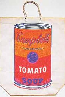 Art to go: Andy Warhol's &quot;Campbell's Soup Can on Shopping Bag.&quot;</