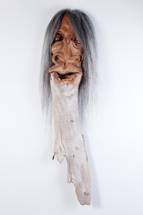 Brody's "Soothsayer" is made of cherry, driftwood, fingernail shells, and hair - PHOTO COURTESY HANNAH BETTS