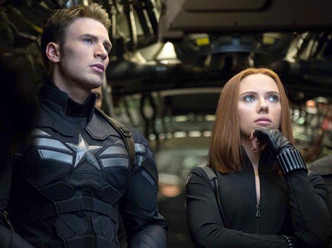 Chris Evans and Scarlett Johansson in “Captain America: The Winter Soldier.” - PHOTO COURTESY MARVEL STUDIOS