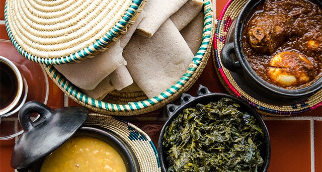 Cuisine from Taste of Ethiopia.