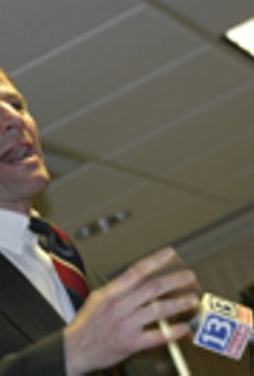 Democratic candidate Spitzer,
    accepting a labor union endorsement in Rochester this spring.