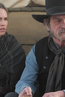 Hilary Swank and Tommy Lee Jones in "The Homesman."