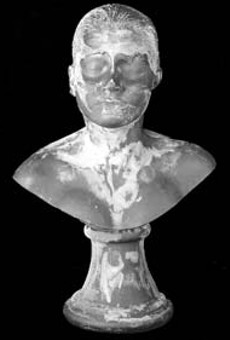 Its been eating away at her: Janine Antonis licked self-portrait bust.