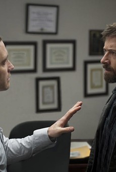 Jake Gyllenhaal and Hugh Jackman in "Prisoners."