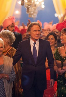 Judi Dench, Bill Nighy, and Celia Imrie in "The Second Best Exotic Marigold Hotel."