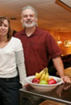 Keeping the bratwurst cooking: Flour City Diner owners Jerry and Kim Manley.