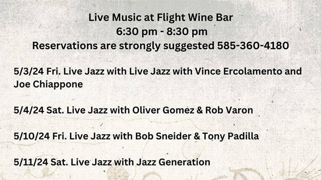 Live Jazz at Flight Wine Bar Featuring: Jazz Generation Saturday May 11, 6:30-8:30