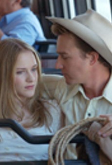 Mamas, don't let your babies grow up to date cowboys: Evan
    Rachel Wood and Edward Norton in "Down in the Valley."