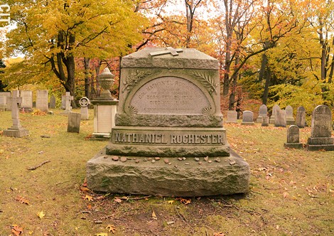 Nathaniel Rochester's grave. - PHOTO BY LARISSA COE