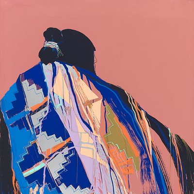 Dolana Roberts (Chrokee, b.1936), Earth Mother, 1983. Silkscreen on paper 28 3/8 x 22 1/2 in. Gilcrease Museum, Tulsa, Gift of Mike Quinn, 14.833. Courtesy Gilcrease Museum and American Federation of Arts.