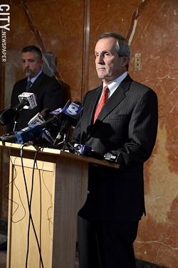 Robert Wiesner defended himself against allegations of bid-rigging at a press conference last week. - PHOTO BY LARISSA COE