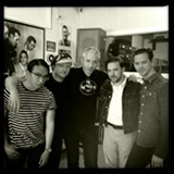 PROVIDED PHOTO - Rochester drummer Jason Smay (second from left) has played with the Hi-Risers and Los Straitjackets, and now beats the kit for up-and-coming national rhythm-and-blues star JD McPherson (second from right).