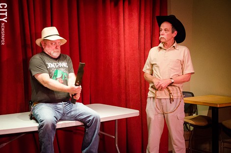 Roger Gans and Jack Simel in The 24-Hour Plays at the Rochester Fringe Festival. - PHOTO BY MARK CHAMBERLIN