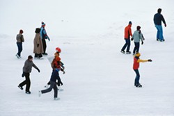 Several area skating rinks have open skates, including the outdoor space at Manhattan Square Park. - FILE PHOTO