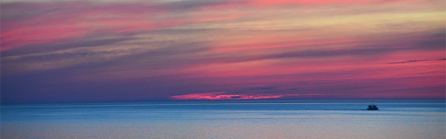 Sunset over Lake Ontario.