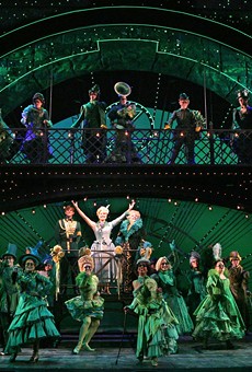 The cast of "Wicked," currently on stage at the Auditorium Theatre through April 21.