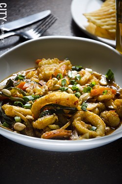 The Kung Pao Calamari comes with a sauce that's worth the trip alone. - PHOTO BY MARK CHAMBERLIN
