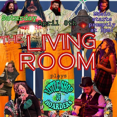 The Living Room plays at Little Shop of Hoarders, with the art of G.P. Grunts!