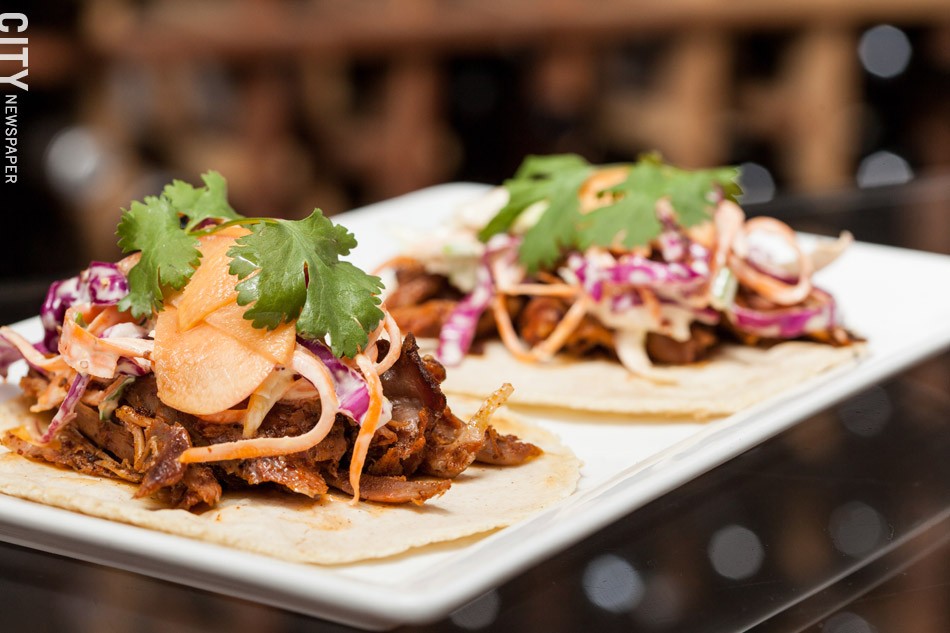 The Revelry features a seasonally changing food menu – with Duck Tacos on the spring menu. - PHOTO BY JOHN SCHLIA