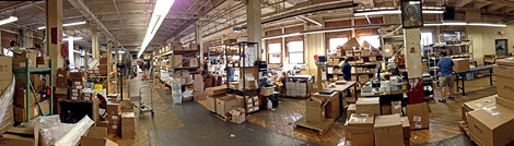 The warehouse interior at Bags Unlimited. - PHOTO BY MATT DETURCK