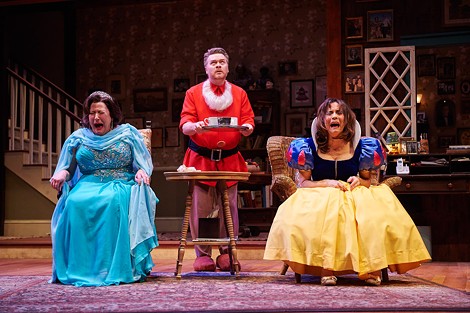 Toni DiBuono, Margaret Reed, and John Scherer in "Vanya and Sonia and Masha and Spike," on stage now at Geva Theatre Center. - PHOTO BY ROGER MASTROIANNI