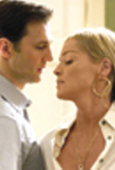 Trysts
    and turns: David Morrissey has a close encounter with Sharon Stone in the
    steamy sequel "Basic Instinct 2."