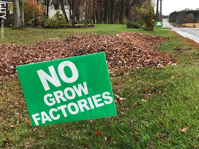 Lawn signs opposing a proposed indoor lettuce farm have sprouted around Webster. - FILE PHOTO