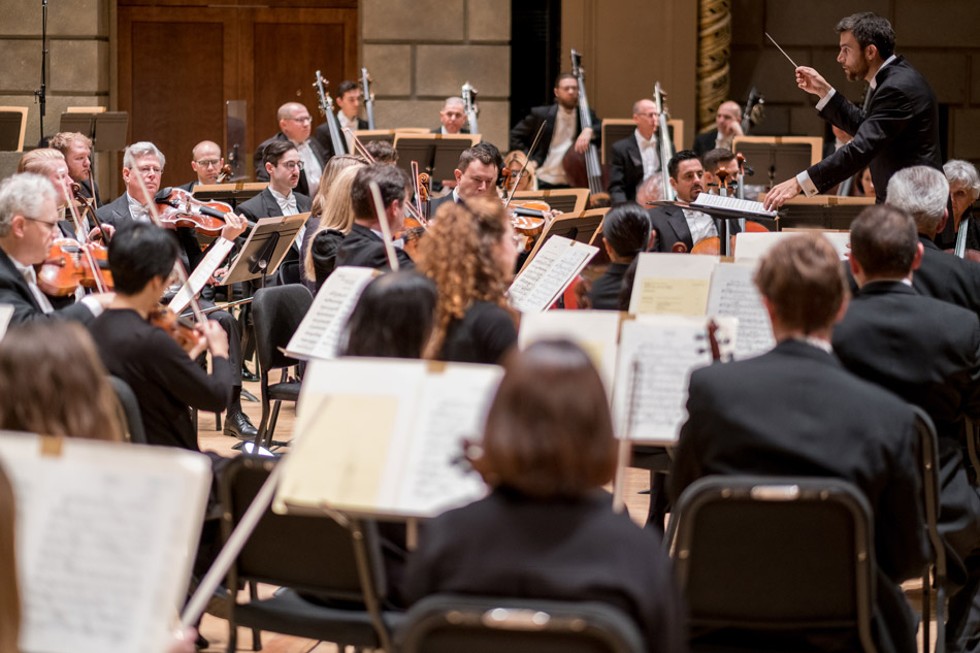 RPO Music Director Ward Stare leading the orchestra in a dress rehearsal. - PHOTO BY ERICH CAMPING