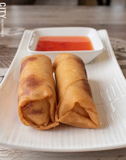 Fried vegetarian spring rolls with thai chili sauce. - PHOTO BY JACOB WALSH