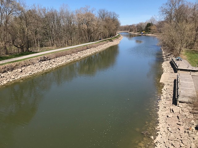 The Erie Canal boat launch at Jefferson Avenue in Fairport (right) shows the water is too shallow to lower a vessel into the waterway. - PHOTO BY DAVID ANDREATTA