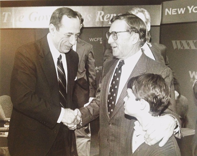 Bill Pearce with former Gov. Mario Cuomo in the mid-1990s. - FILE PHOTO
