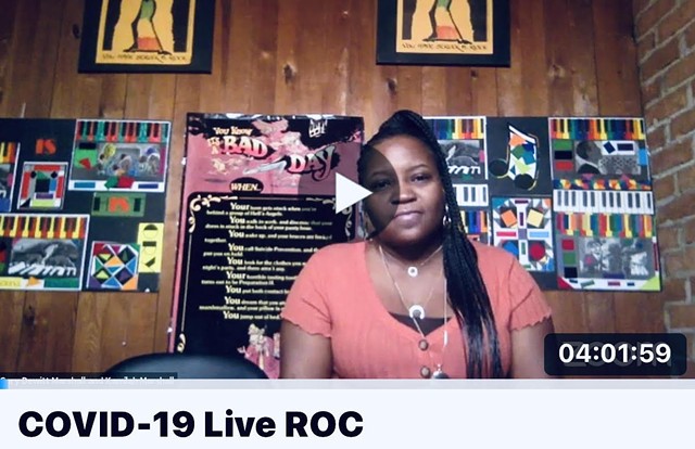 Ashona Pulliam was one of the performers in a 24-hour live streaming fundraiser for the WOC Art Collaborative. - SCREENSHOT FROM COVID-19 LIVE ROC