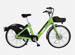 One of the electric-assist bikes offered by bike share company HOPR. - PHOTO PROVIDED