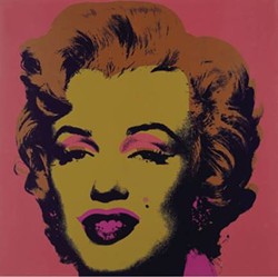 Andy Warhol's famous Marilyn Diptych painting now on display at the Memorial Art Gallery through March 21, 2021, as part of the gallery's "Season of Warhol" exhibit. - PHOTO BY MAX SCHULTE