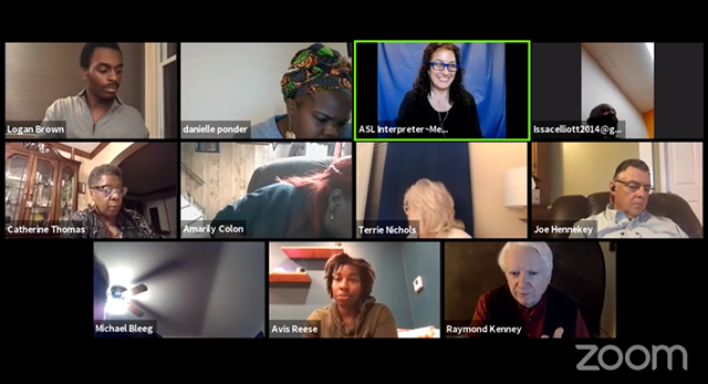 A screen capture from Thursday's Zoom meeting of the Commission on Racial and Structural Equity. - SCREEN CAPTURE BY JAMES BROWN