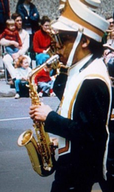 A young Jimmie Highsmith Jr. in the marching band. - PHOTO PROVIDED