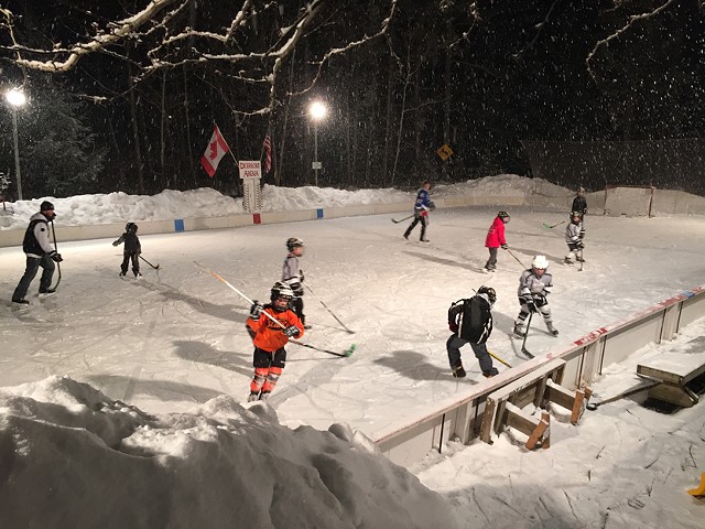 The former Deerbone Arena II, in Perinton, was the envy of backyard rink enthusiasts across Monroe County. - PHOTO BY DAVID ANDREATTA