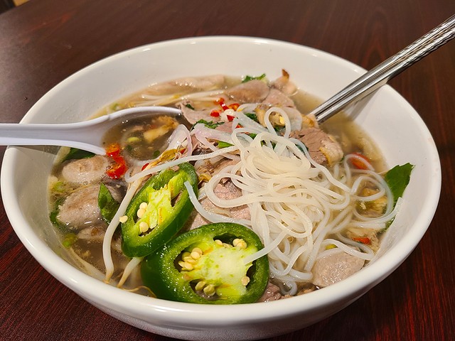 Beef Special Pho at Sweet Basil Cafe. - PHOTO BY VINCE PRESS
