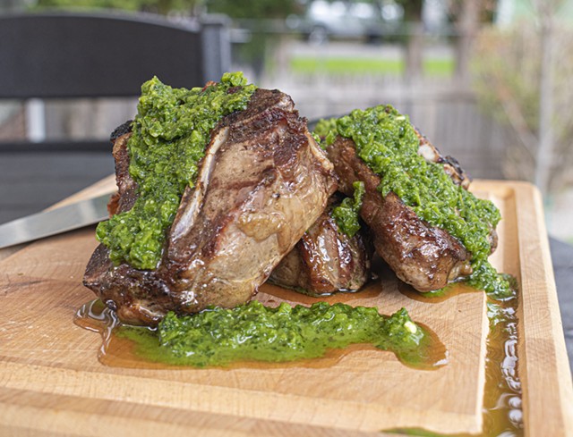 Grilling lamb chops and topping them with mint chutney is just one of the ways to prepare the versatile but often overlooked meat. - PHOTO BY JACOB WALSH