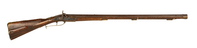 This Kentucky rifle belonging to the Rochester Historical Society fetched $306,000 at auction on May 8, 2021. The price is thought to be an auction record for Kentucky rifles. - COTTONE AUCTIONS