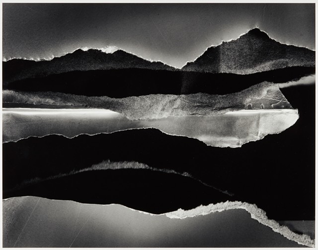 For much of his career, photographer Carl Chiarenza made collages from ripped paper and other bits of detritus and photographed them, resulting in quietly powerful abstract images such as the 1990 gelatin silver print, "Untitled 280," seen here. - PHOTO COURTESY GEORGE EASTMAN MUSEUM