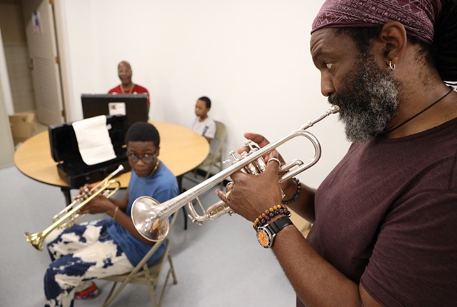 Family members are welcome at Herb's City Trumpets. - PHOTO BY MAX SCHULTE / WXXI NEWS