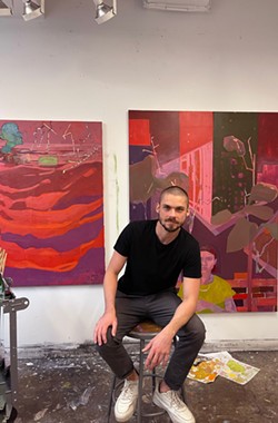 Brooklyn-based painter Dante Cannatella's solo show, "Nascent Digitalism," is on view at UUU Art Collective through Sept. 15. - PHOTO PROVIDED